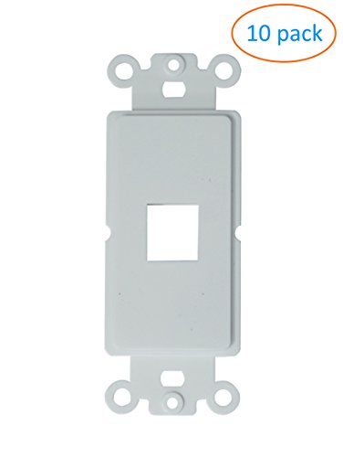 Kenuco Decora Wall Plate Keystone Insert (10 Pack, 1 Port)