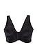 Glamorise Women's Plus Size Full Figure Complete Comfort Wirefree Front Close Leisure Bra #1803, Black, 46DD/F