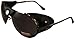 Global Vision Aviator Sunglasses with Leather Eye Guards (Black Frame/Smoke Lens)