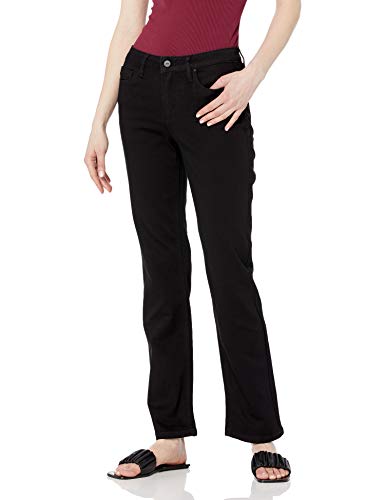 Jones New York Women’s Lexington Mid Rise Straight Leg Denim Jeans, Onyx WASH, 2
