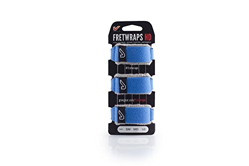 Gruv Gear FretWraps HD 3-Pack "Sky" Guitar String Muters, Blue, Large