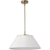 Nuvo Dover - 3 Light Large Pendant in Mid-Century Modern Style-13.75 Inches Tall and 20 Inches Wide-White/Vintage Brass Finis