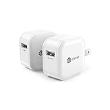 iClever USB Charger 2.4A 12W 2-Pack Wall Charger, Fast Quick Charger Adapter, Portable Travel Charger Cube with Foldable Plug for iPhone Xs/XS Max/XR/X/8/7/6/Plus, iPad Pro/Air/Mini/Samsung and More