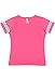 LAT Ladies Fine Jersey Short Sleeve Football Tee (3537) Vintage Hot Pink/Blended White, L