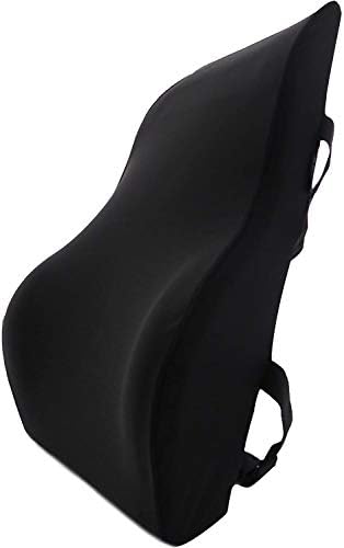 Kozymore 新世代 車用 低反発 クッション 通気性メッシュ 車 ランバーサポート バッククッション 背もたれ 腰痛対策 姿勢矯正 猫背 シート 背当て 運転 椅子 ドライブ オフィス用 人間工学設計 A型 Black