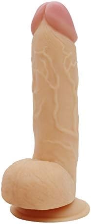 YWWWWW 9 Inch Realistic Lifelike Black Huge Tools for Women Silicone Tools with Suction Cup