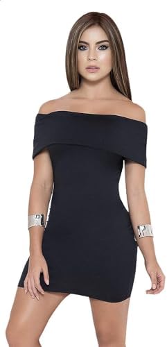 Solid Bertha Collar Off-Shoulder Bodycon Dress for Women - Black price in  Egypt | Amazon Egypt | kanbkam
