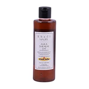 Khadi Mauri Herbal Amla Shikakai Shampoo – Strengthens Roots & Hair Follicles, Repairs Damage & Fights Hairfall…