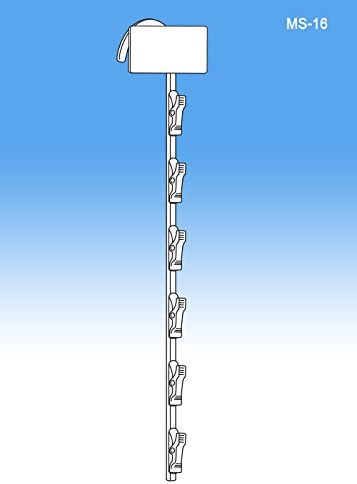 Metal Merchandising Strip 6 Stations MS-16, Pack of 10