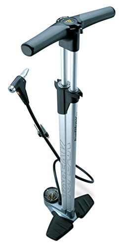 Topeak Joe Blow Ace Floor Bicycle Tire Pump, Silver