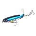 GUFIKY Fishing Lures Whopper Plopper 4.0 inch/0.5 oz with Rotating Spins Tail for Bass，Trout ，Walleye，Pike and Musky Topwater Floating Hard Baits Swimbaits with Barb Treble Hooks