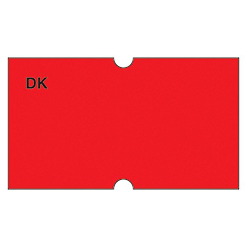 DayMark IT110419 DuraMark Date Coder Blank Permanent Label, For DM3 SpeedyMark 10 1-Line Marking Gun, Florescent Red (Pack of 8 Rolls)
