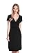 Glamour Empire Women's Knee Length Short Sleeve Jersey Skater Summer Dress 108 (Black, 14)