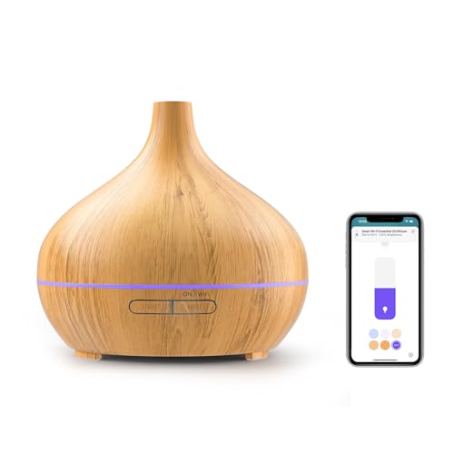 Meross Smart Aroma Diffuser with App Control, WiFi Humidifier Compatible with Apple Home, Alexa and Google Home, Programmable Function, Voice Control and Remote Control, 400ml