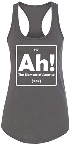 Ladies Tank Top Ah! The Element of Surprise Dark