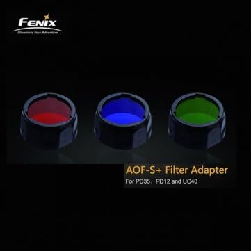 High Quality Fenix AOF-S+Filter Adapter Red Blue Green For PD35 PD12 UC40 - Blue