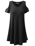 URBANCLEO Womens Off the Shoulder eLong Tunic Top Mini T-shirt Dress (S-3XL)
