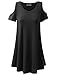 URBANCLEO Womens Off The Shoulder Elong Tunic Top Mini T-Shirt Dress (S-3XL)