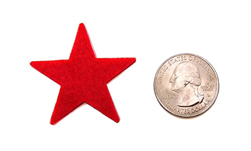 Playfully Ever After 1.5 Inch Red 85 pc Felt Star Stickers