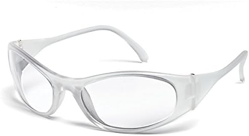 1 Pair Crews F2140 Frostbite Safety Glasses White Frame Clear Lens by CREWS GLASSES