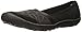 Skechers Women's Earth Fest Repurpose Flat,Black Mesh/Suede/Charcoal Trim,9 M US