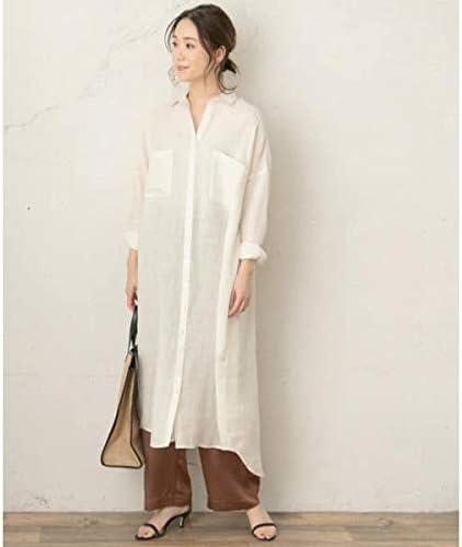 Amazon アーバンリサーチ ロッソ Urban Research Rosso レディスワンピース F By Rosso リネンロングシャツワンピース White Free ワンピース チュニック 通販