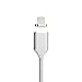 SUKAR Magnetic Charger Cable Adapter for Iphone 6s, Iphone 6s Plus, Iphone 6, Iphone 6 Plus, Iphone 5, Iphone 5c, Iphone 5s, Ipad Pro, Ipad mini, Ipad Air 3.3ft 1M 3.3 Feet (Silver)