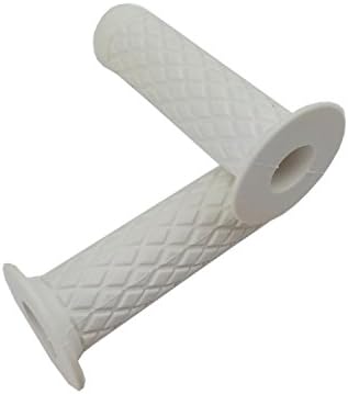 TSWNE 7/8" Motorcycle Soft Rubber Hand Grip Motocross Refit Handlebar Grips (White)
