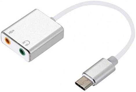 Morehappy7 USB Type-C Audio Adapter External Stereo Sound Card With 3. 5mm Headphone and Microphone Jack, Virtual 7. 1 Sound Channel for Windows, ME, Linux, XP, Vista s, Desktops