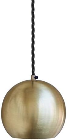Industville - The Globe Collection Pendant - Ceiling Light - Light Shade - Brass Colour - Brass Material - 14 cm X 11 cm X 11 cm