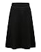 KateSui Women's Elastic Band Stretch High Waist Pockets A Line Skater Pleated Full Midi Skirt