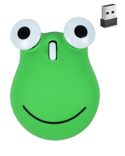 Wireless Mouse Cute Bluetooth Animal Green Frog Silent Small Middle Hands Ergonomic Portable Quiet Travel Lightweight USB Optical Cordless Mice for PC Laptop Computer Mac Kids Girl Boy Women Men Gift