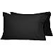 Bare Home Premium 1800 Ultra-Soft Microfiber Pillowcase Set - Double Brushed - Hypoallergenic - Wrinkle Resistant (King Pillowcase Set of 2, Black)