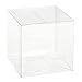 Mose Cafolo 50pcs 3x3x3 inches (7.6x7.6x7.6cm) Clear Plastic Candy Gift Boxes Thick PVC Anti Scratch Transparent Cube Box For Holiday Wedding Party Favor