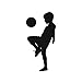 DCTOP Kids Room Wall Decals Boy Playing Soccer Removable Boys Room Wall Decor Bedroom Decorations
