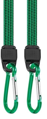 Performance Tool W1452 18″ Flat Bungee w/Carabiner – Heavy-Duty, Secure and Versatile Bungee Cord for Home, Automotive and Outdoor Use, 1.5 Foot (Pack of 2)