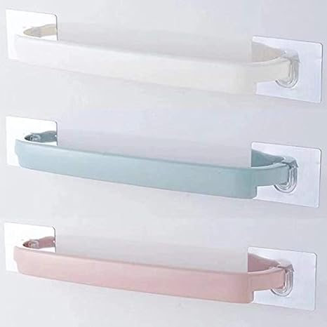 Amazon バスタオルラック壁掛けトイレ収納バスタオルロッドキッチンタオル収納ラックトイレフリーパンチスリッパラック カラー ミックス 3セット 水切りラック オンライン通販