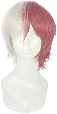 Felicioo Peluca De Cosplay De Dos Colores Para Cabello Corto