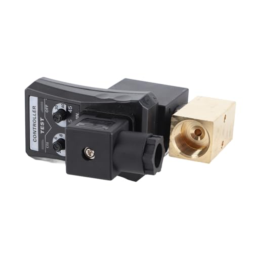 Automatic Electronic Brass Exhaust Valve, Automatic Drain Valve G1/2 DN15 Electronic Automatic Drain Valve for Condensed Air Compressor (AC230V) (230V)
