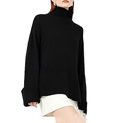 Women's Oversized Turtleneck Sweater Long Sleeve