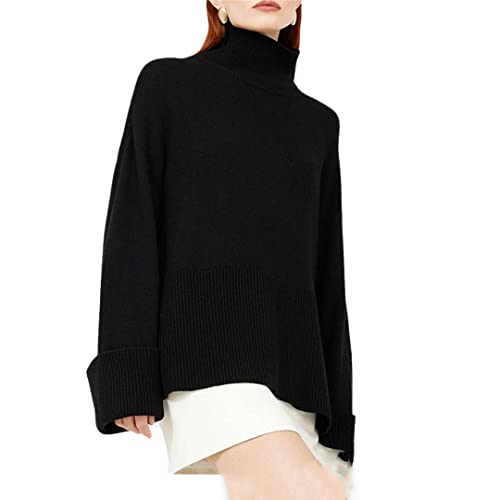 Women's Oversized Turtleneck Sweater Long Sleeve