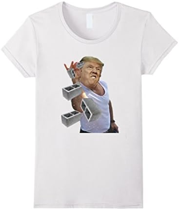 Women's Salt Bae Trump Mexico Wall T-Shirt Small White