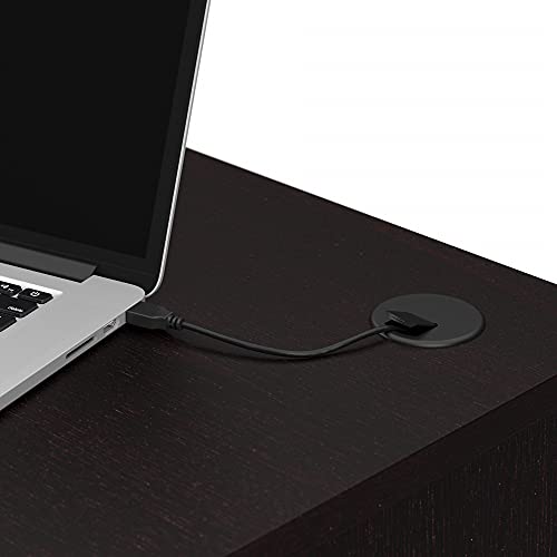 Bush Furniture Cabot Corner Desk with Hutch in Espresso Oak Pricepulse