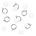 40 Pieces Transparent Glass Cabochons with 40pcs Stainless Steel Pendant Trays Clear Round Dome Non-Calibrated 25mm for Photo Craft Jewelry Making