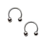 Horseshoe Rings Body Jewelry 14g 1/2" Length