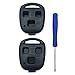 Replacement Keyless Entry Key Fob Case Fit Lexus ES GS GX IS LS LX RX SC Remote Control Key Combine 3 Buttons Replacement Car Key Shell Casing Blank Without Blade (Black pack 2)
