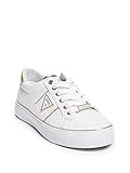GUESS Factory Women's Gilda Logo Metallic Trim Low-Top Sneakers