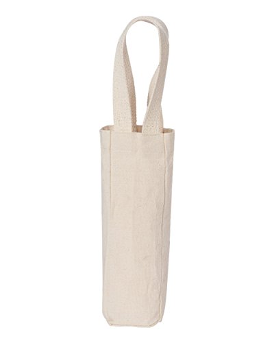 Liberty Bags Single Bottle Wine Tote (1725)- Natural,One Size
