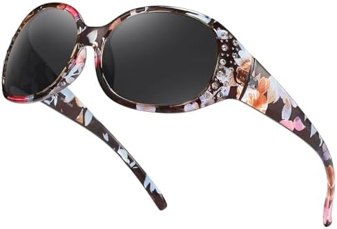 Amazon.com: Womens Polarized Fit Over Glasses Rhinestone 