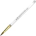 Pana Finest Pure Kolinsky Acrylic Nail Brush with Clear Acrylic Oval Crimped Handle Size 8